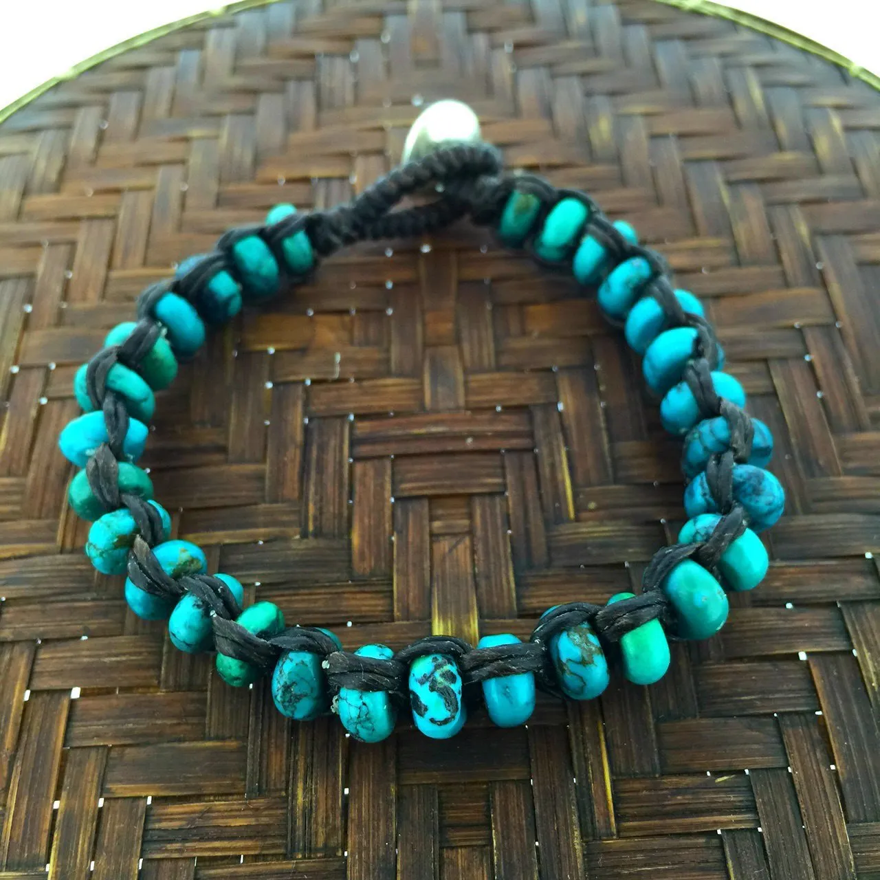 Handmade Turquoise Disk Bracelet