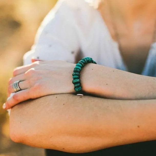 Handmade Turquoise Disk Bracelet