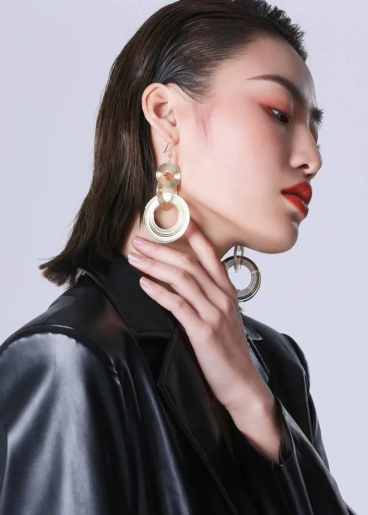 Hook Multi Hoop Statement Earrings