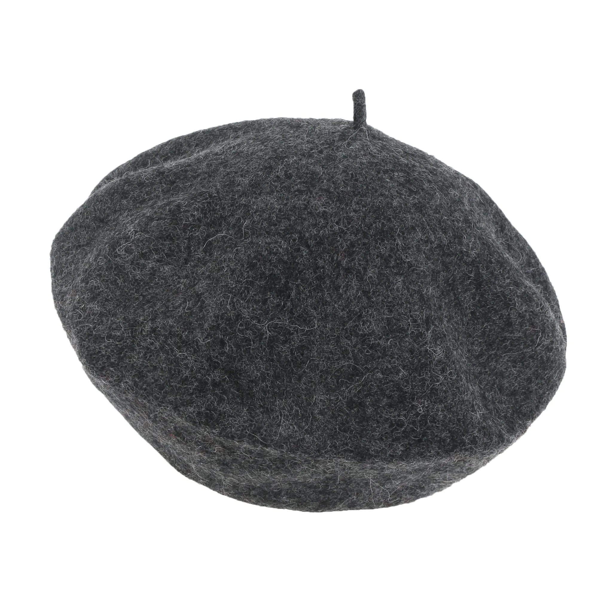 ililily Solid Color Wool Blended French Beret Artist Flat Warm Winter Hat