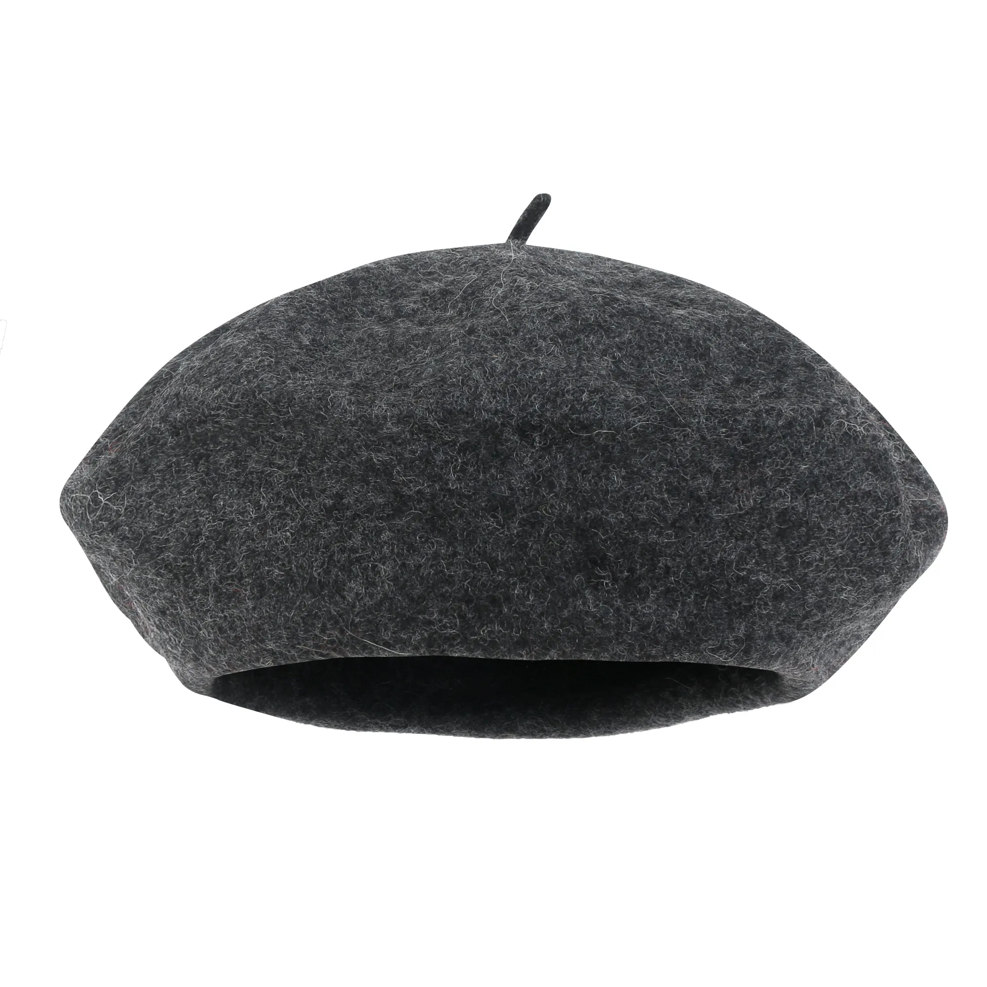 ililily Solid Color Wool Blended French Beret Artist Flat Warm Winter Hat