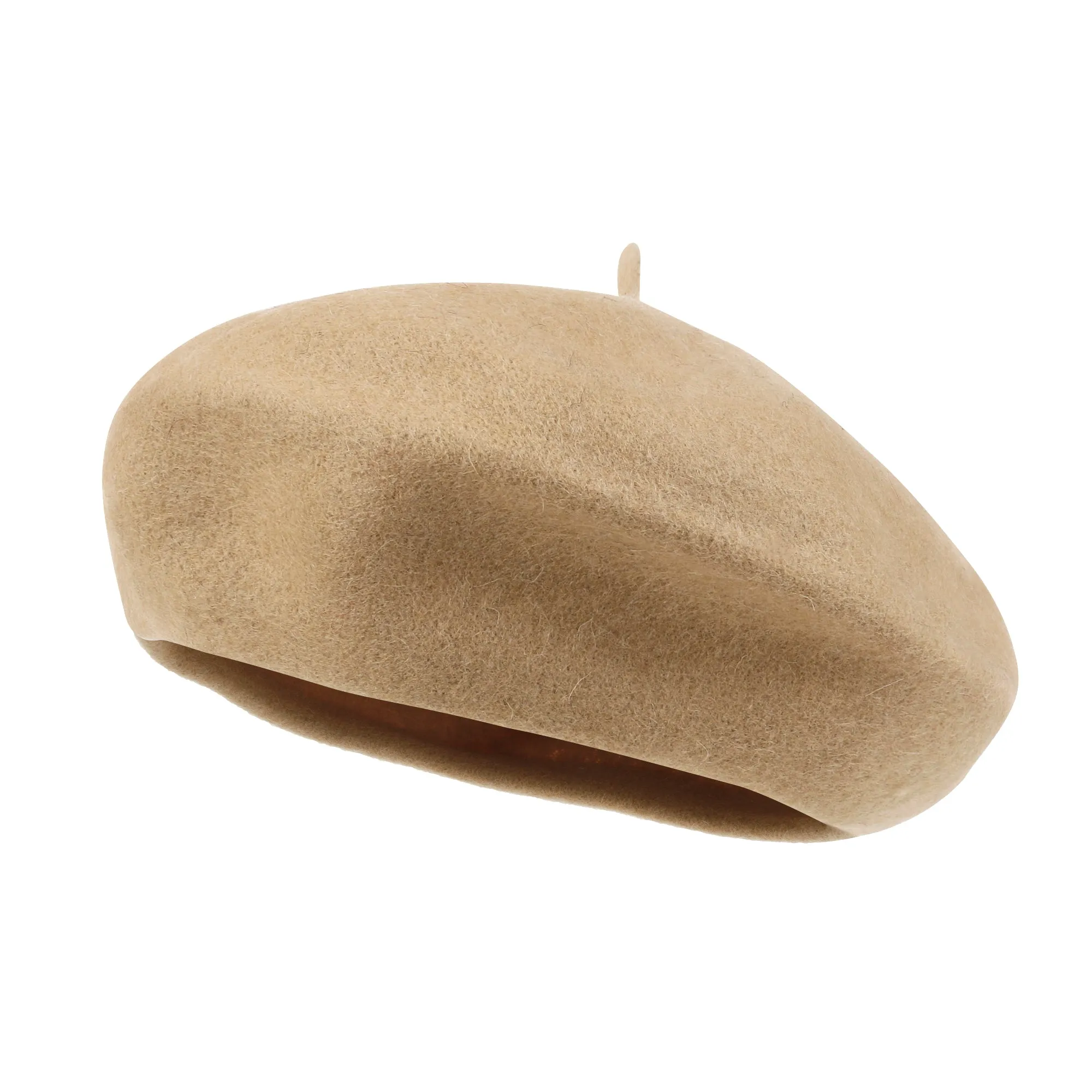 ililily Solid Color Wool Blended French Beret Artist Flat Warm Winter Hat