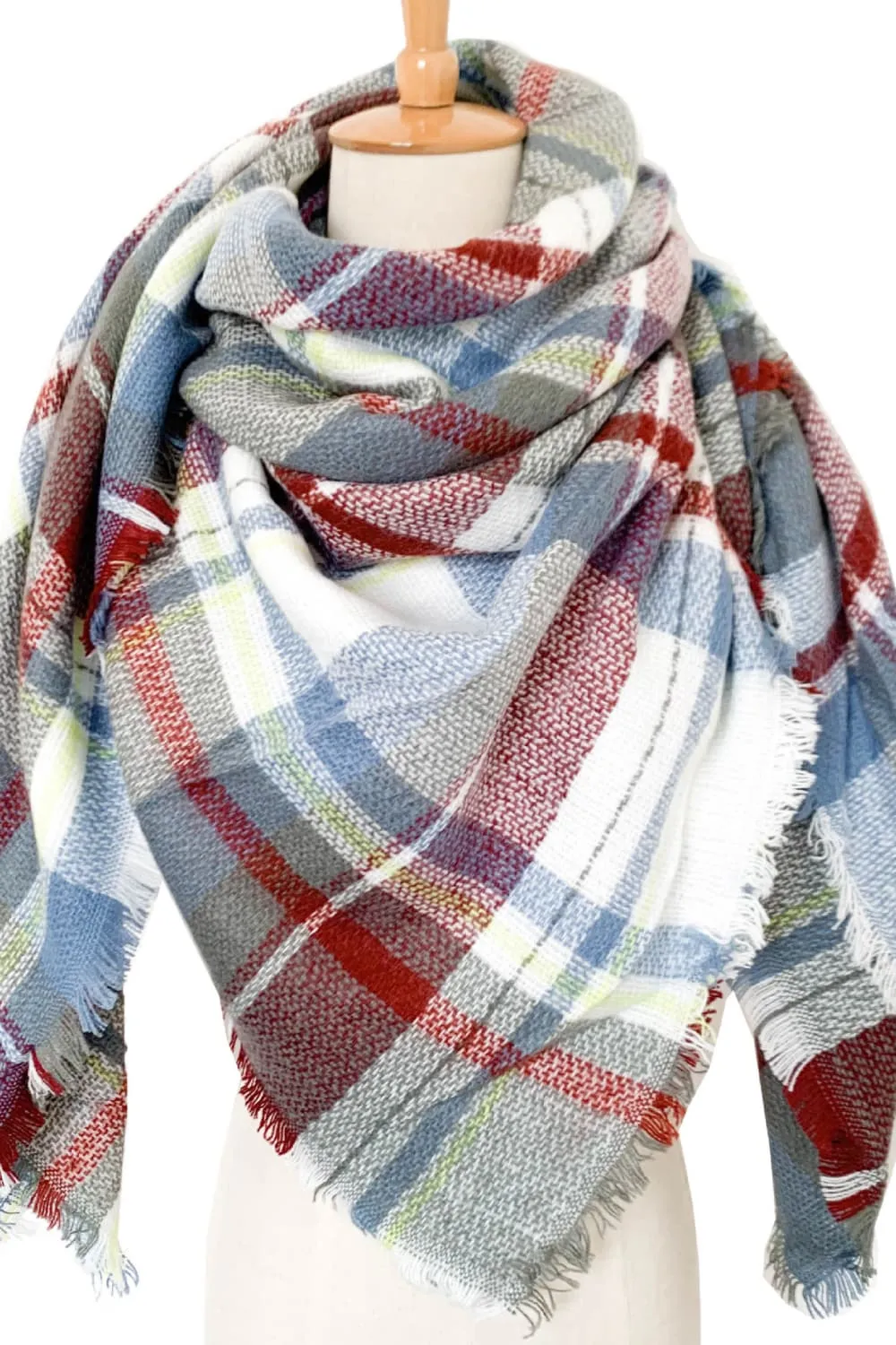 Imitation Cashmere Plaid Scarf - Timeless Winter Accessory