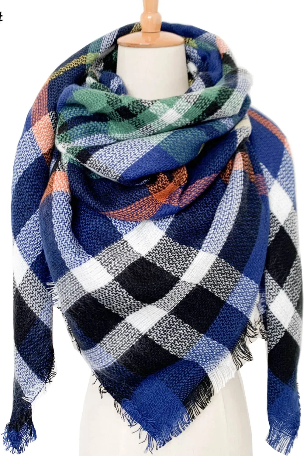 Imitation Cashmere Plaid Scarf - Timeless Winter Accessory