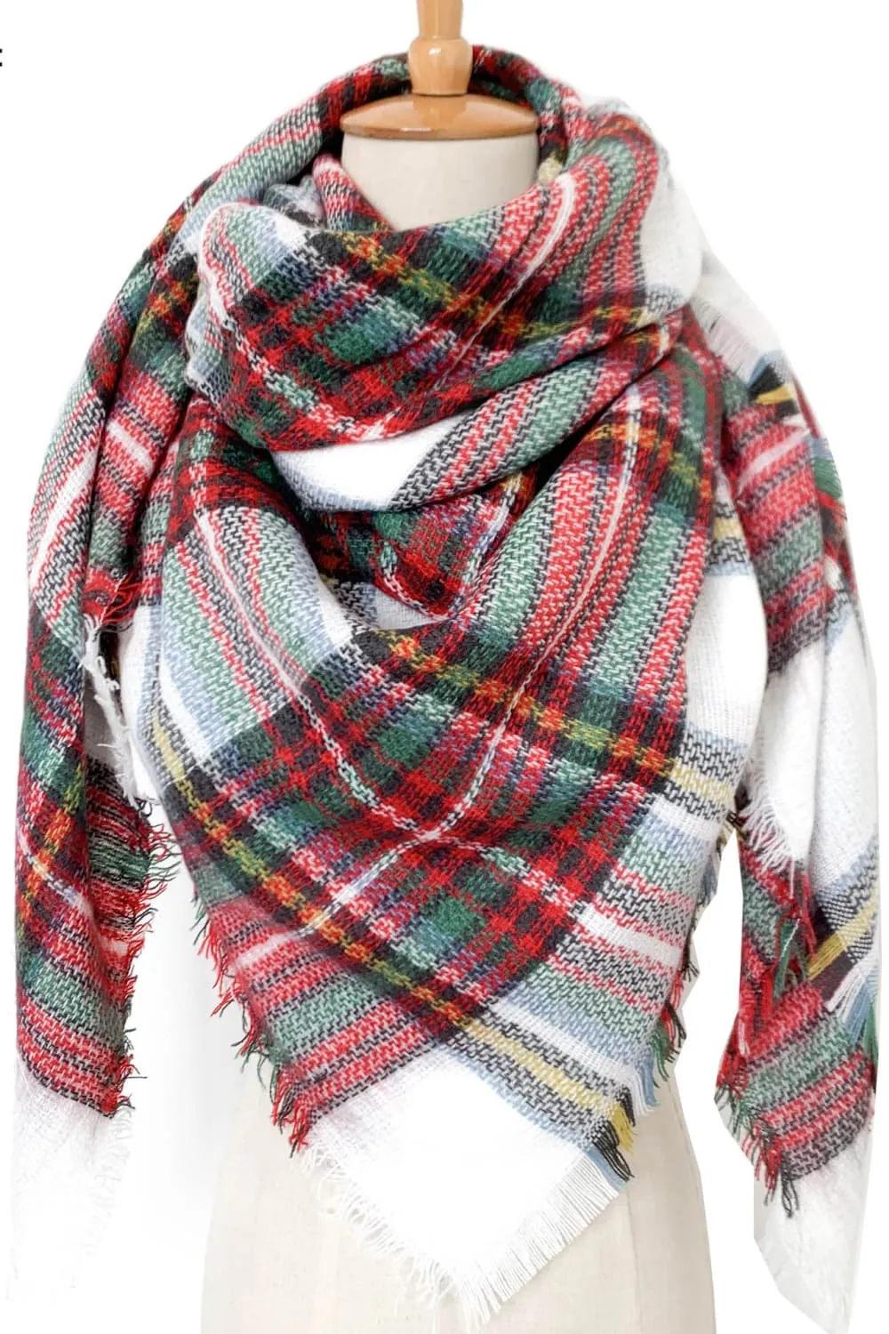 Imitation Cashmere Plaid Scarf - Timeless Winter Accessory