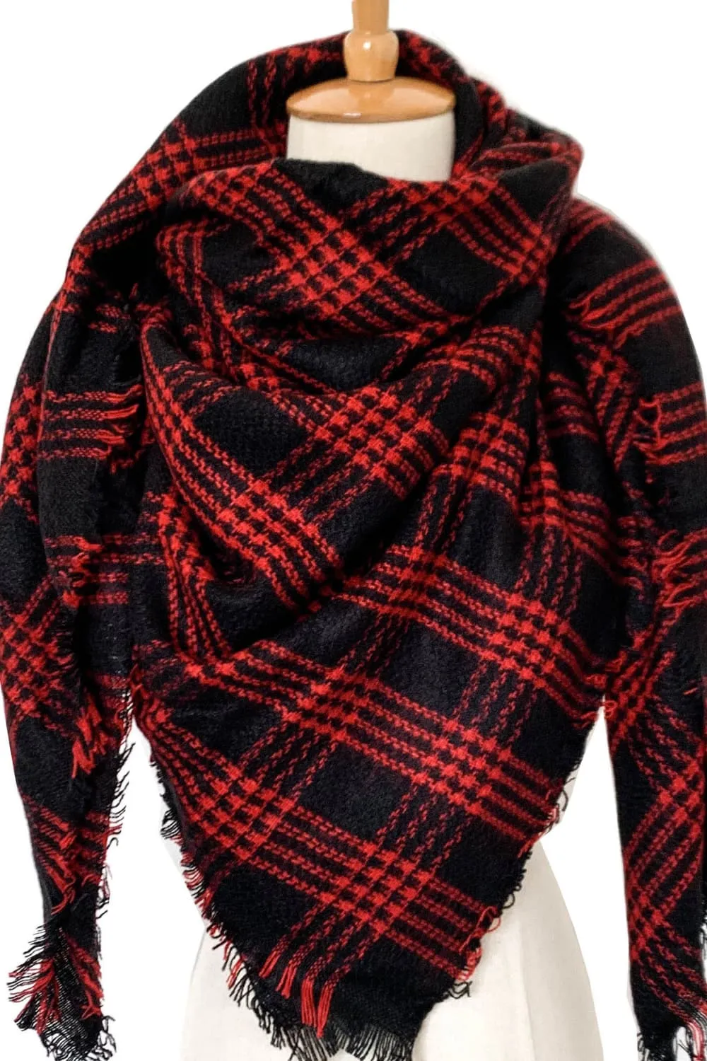 Imitation Cashmere Plaid Scarf - Timeless Winter Accessory