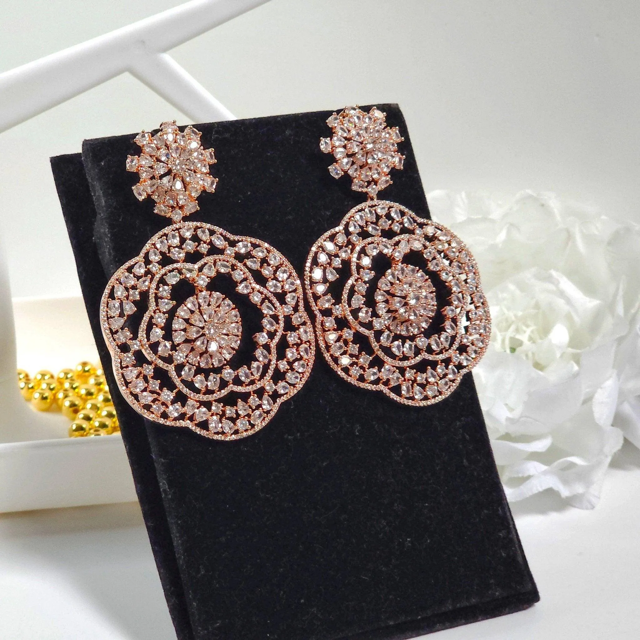 Inaya American Drop Diamond Earrings