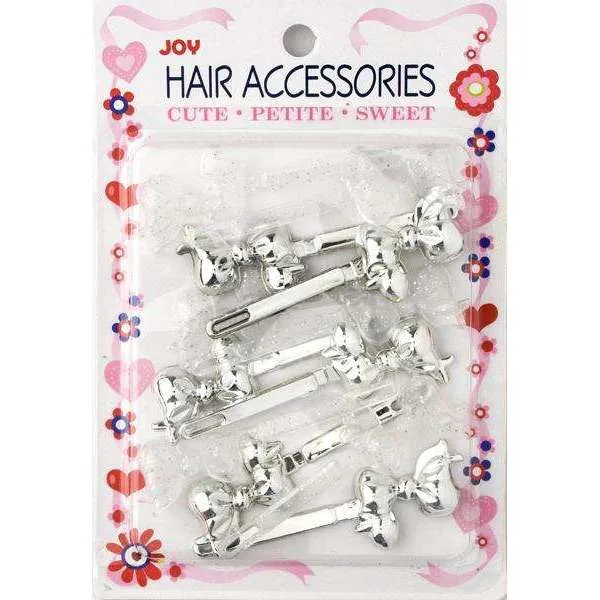 Joy Ribbon Barrette II 12ct Assorted Silver