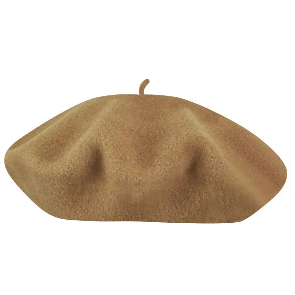 Kangol Modelaine Wool French Beret - Camel