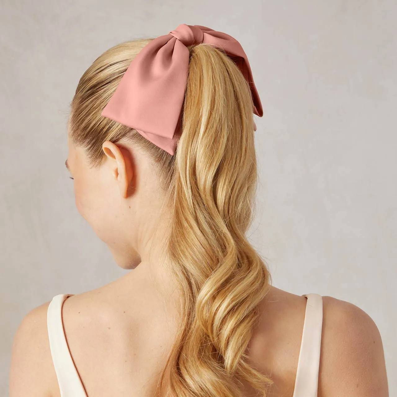 KITSCH Recycled Fabric Bow Hair Clip - Rosewood