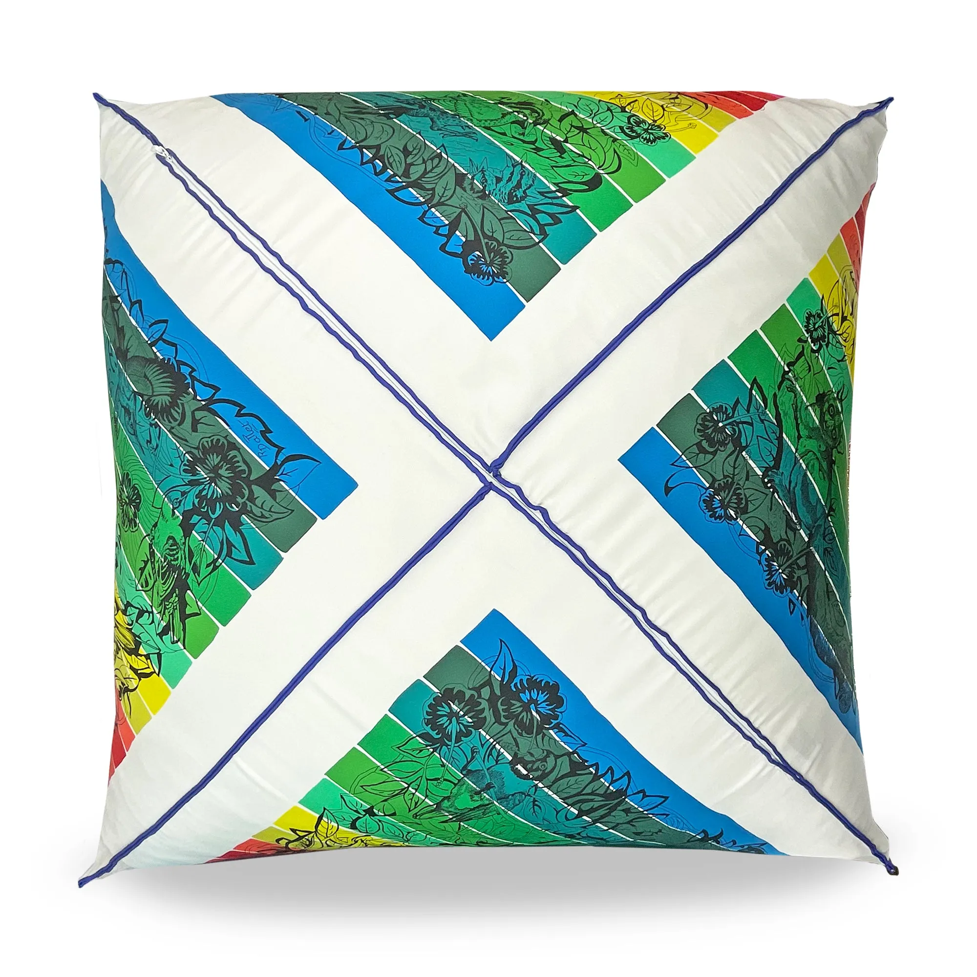 LEO - Respoked Rainbow Throw Pillow