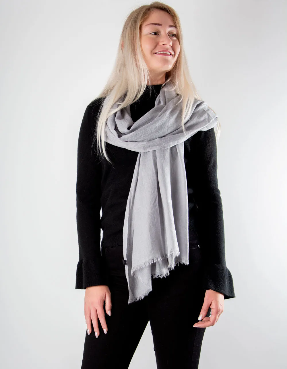 Lightweight Scarf Pashmina | Pale Grey