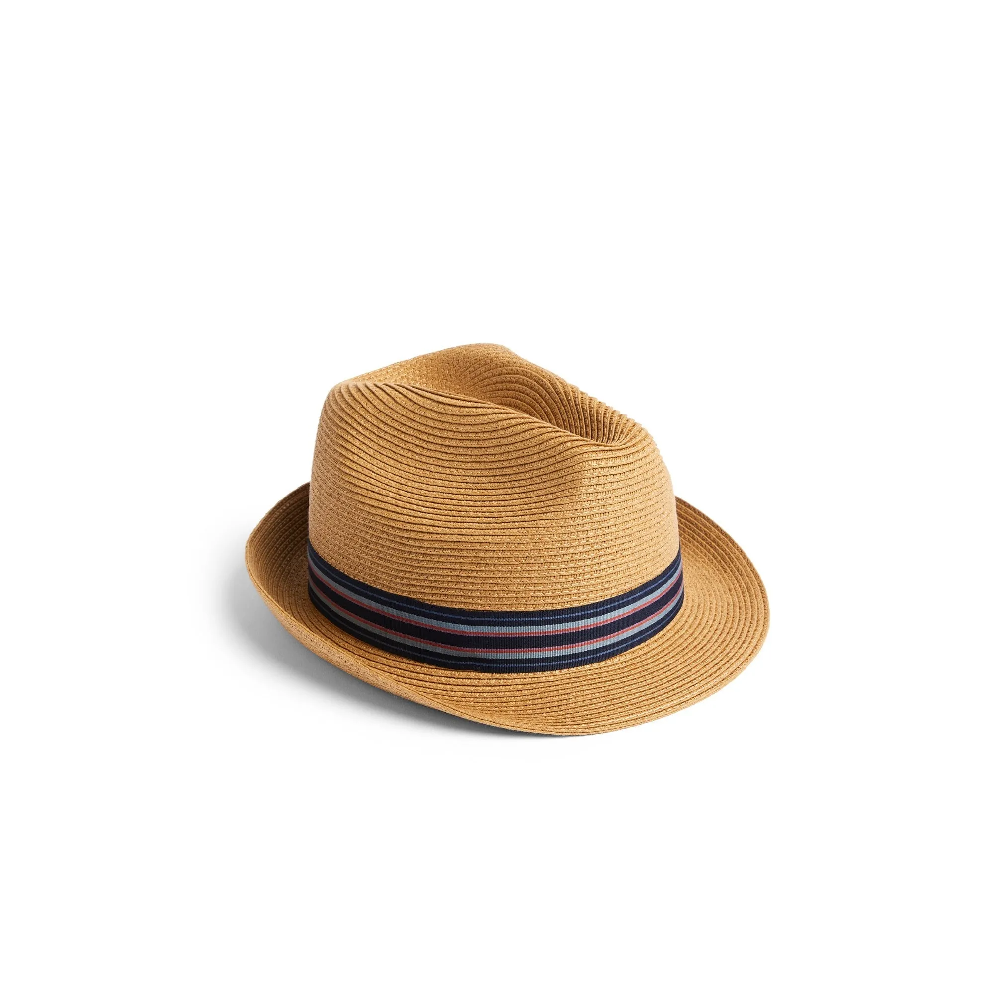 Men Elite-Straw Trilby Hat - Natural