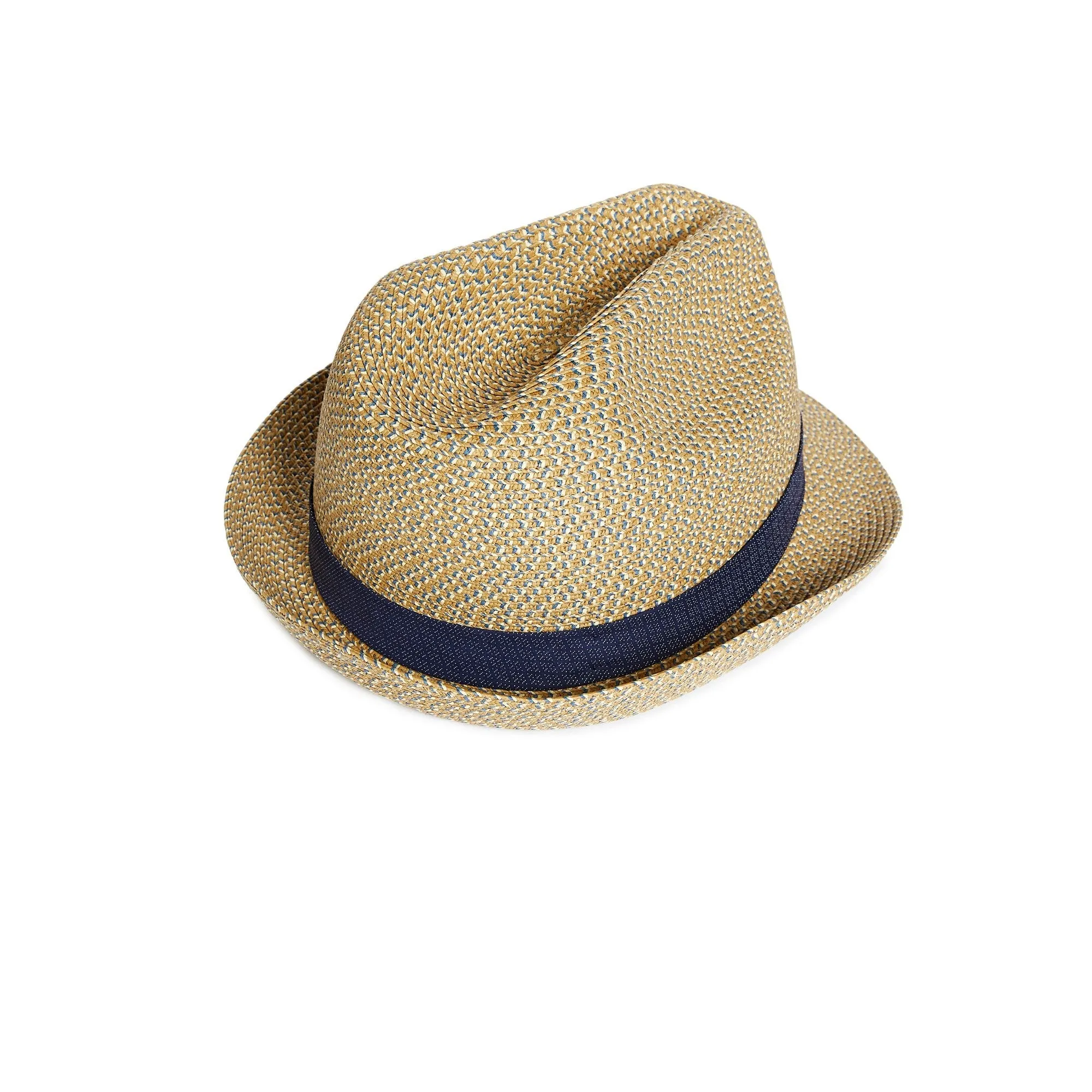 Men Warmup-Straw Trilby Hat - Natural