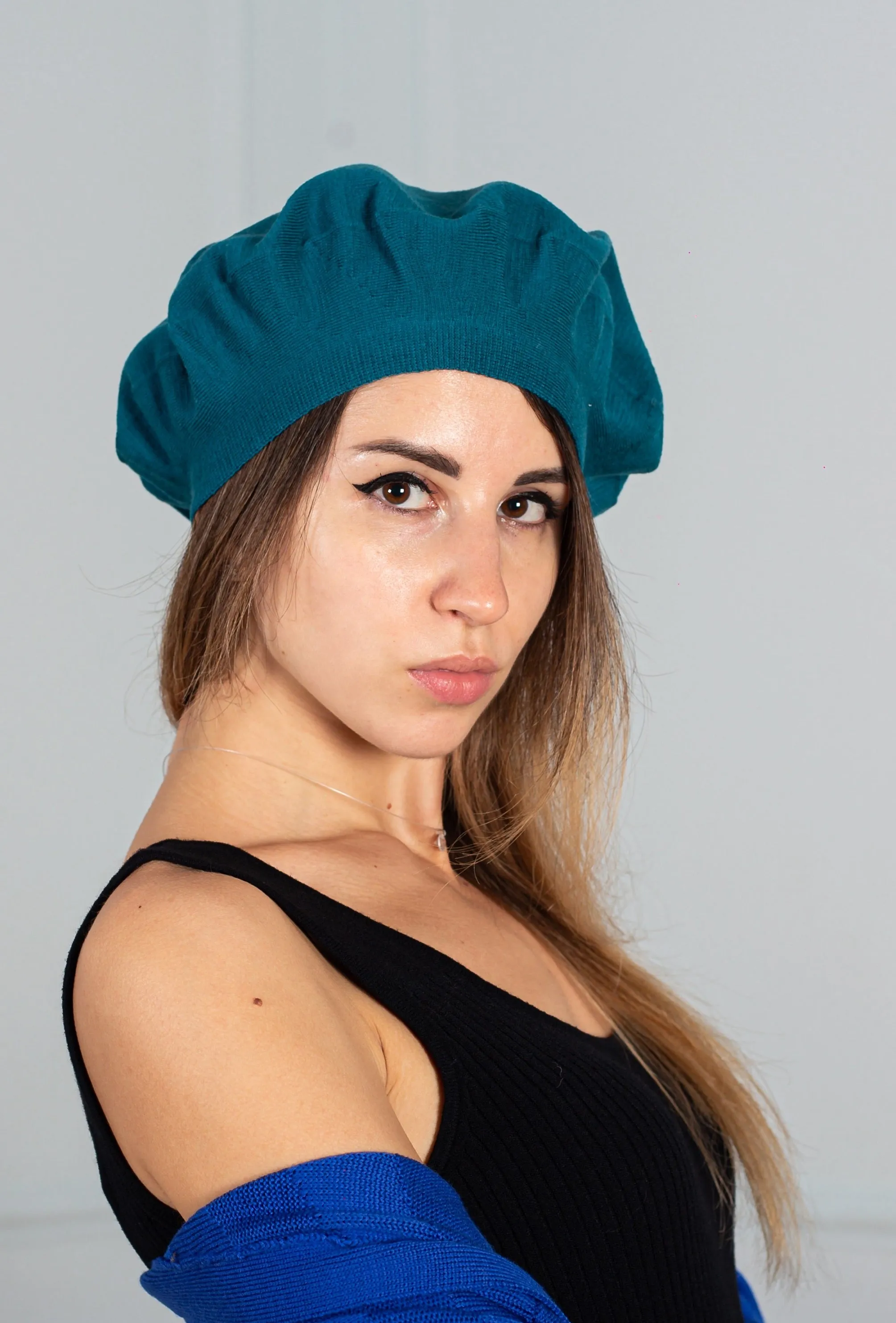 Merino wool beret green