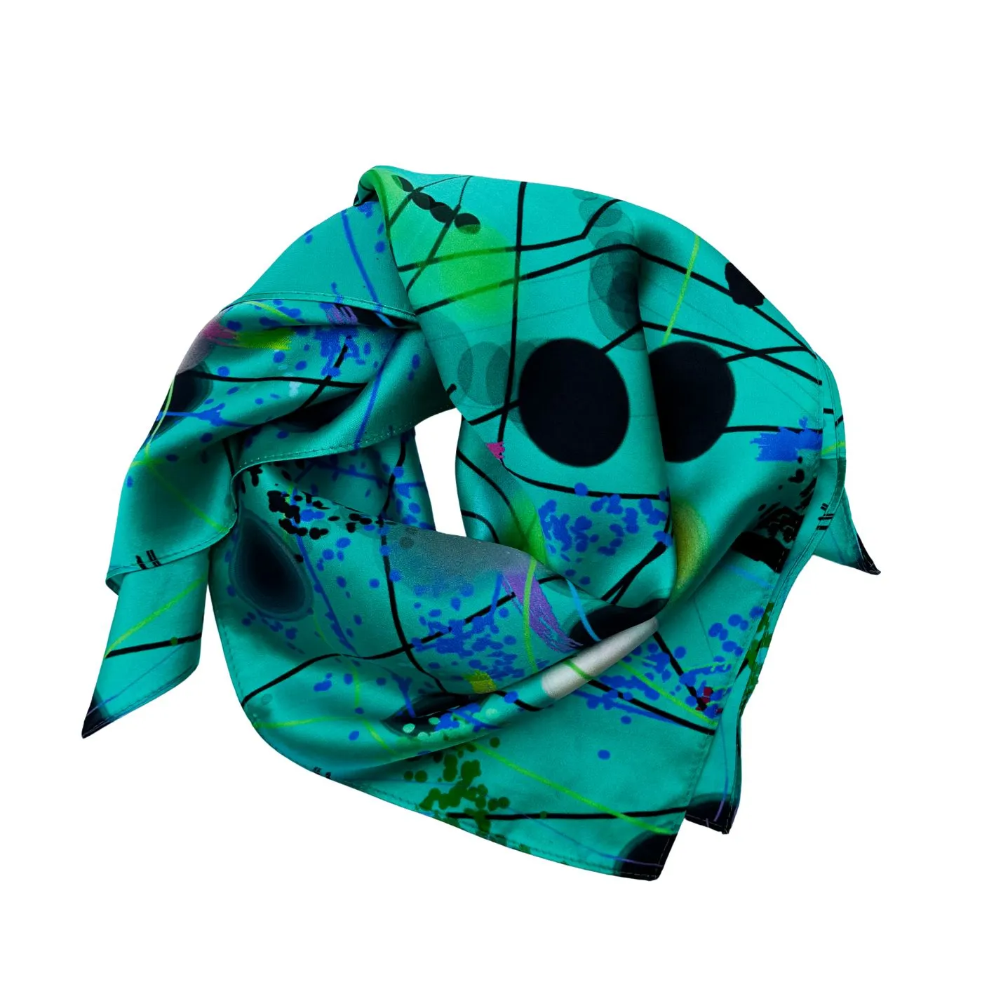 Mulberry Silk Luxury Scarf- Beneath the Sea