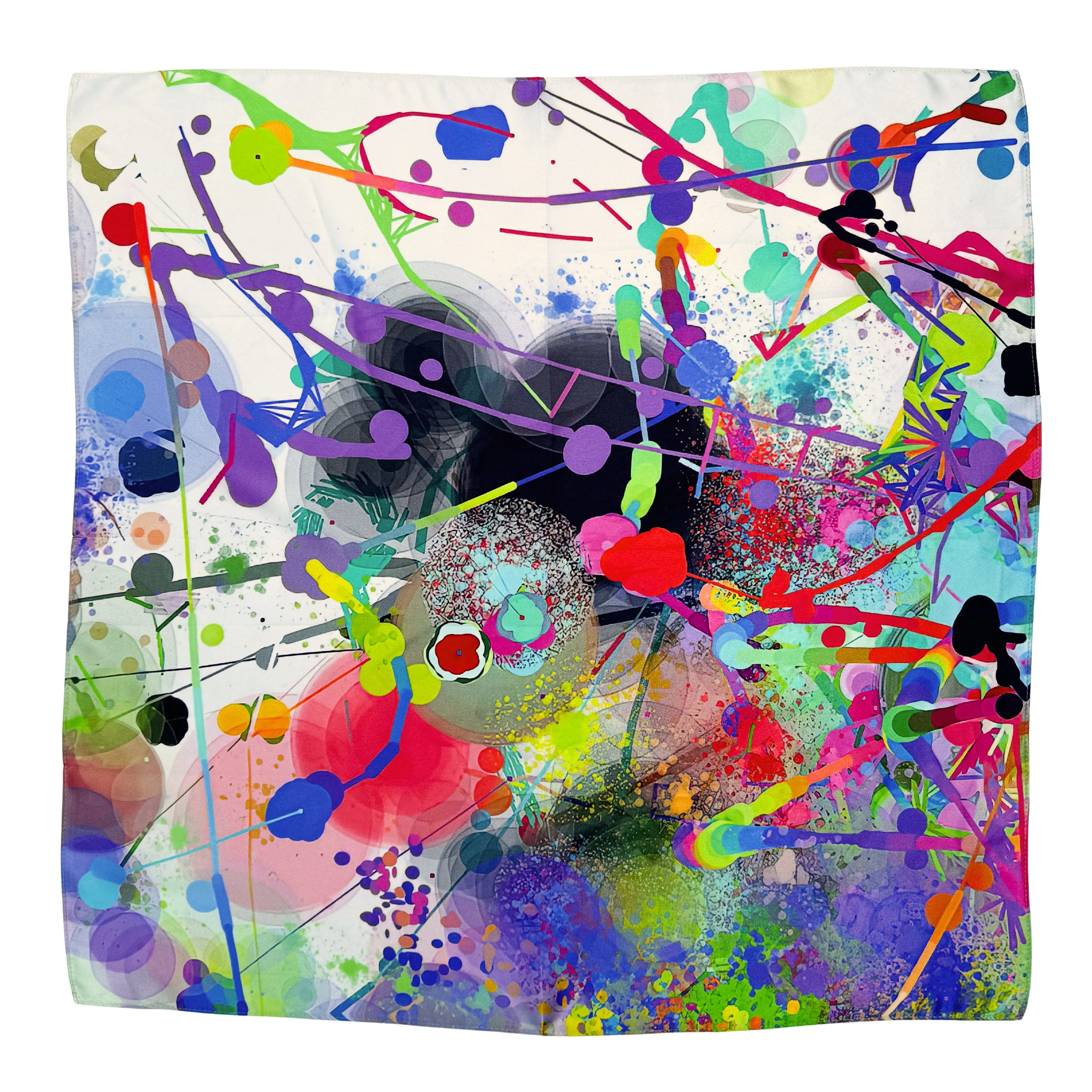 Mulberry Silk Luxury Scarf- Visual Symphony