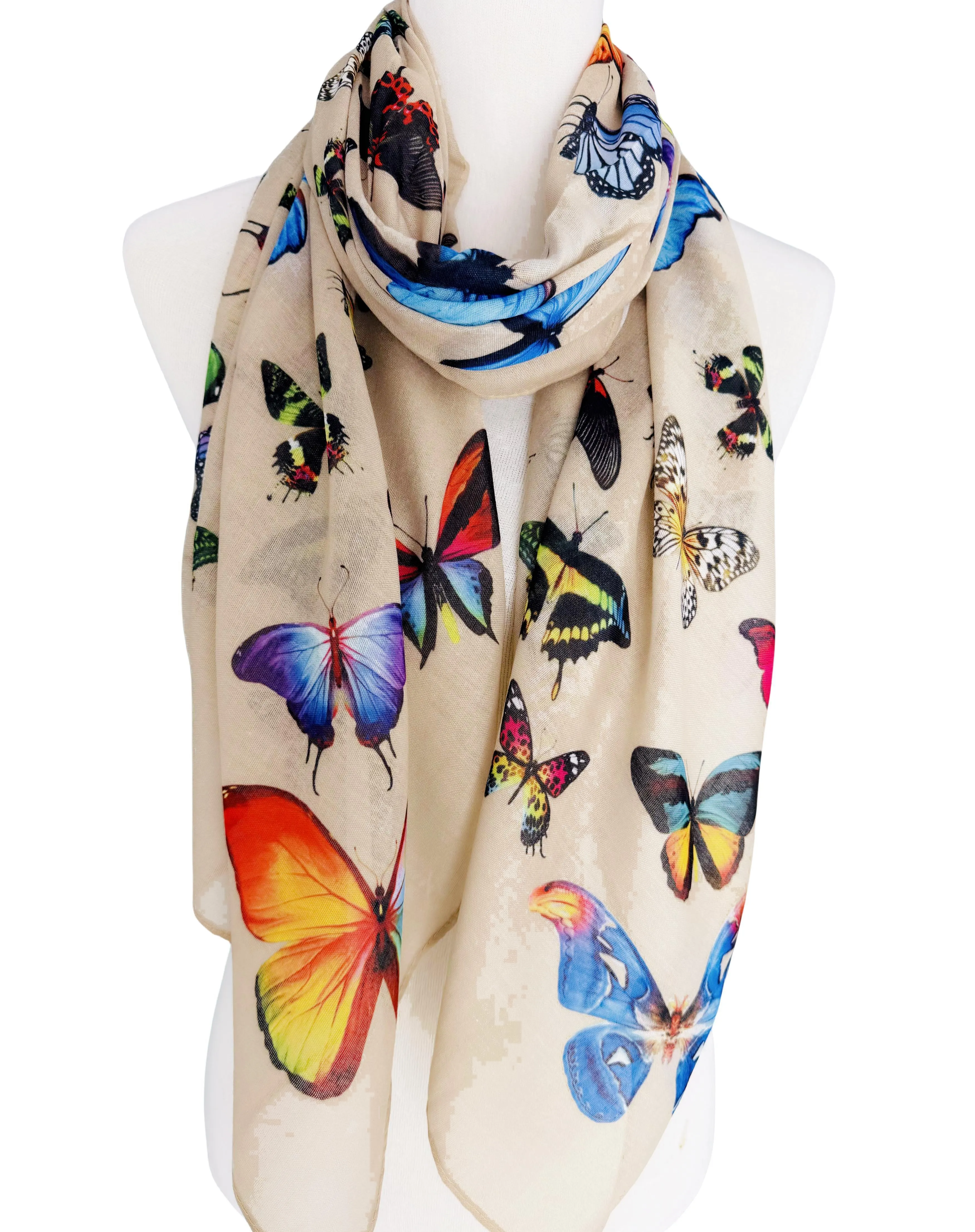 NEW 4 Colors--JC signature Beautiful Multicolor Butterfly Scarf