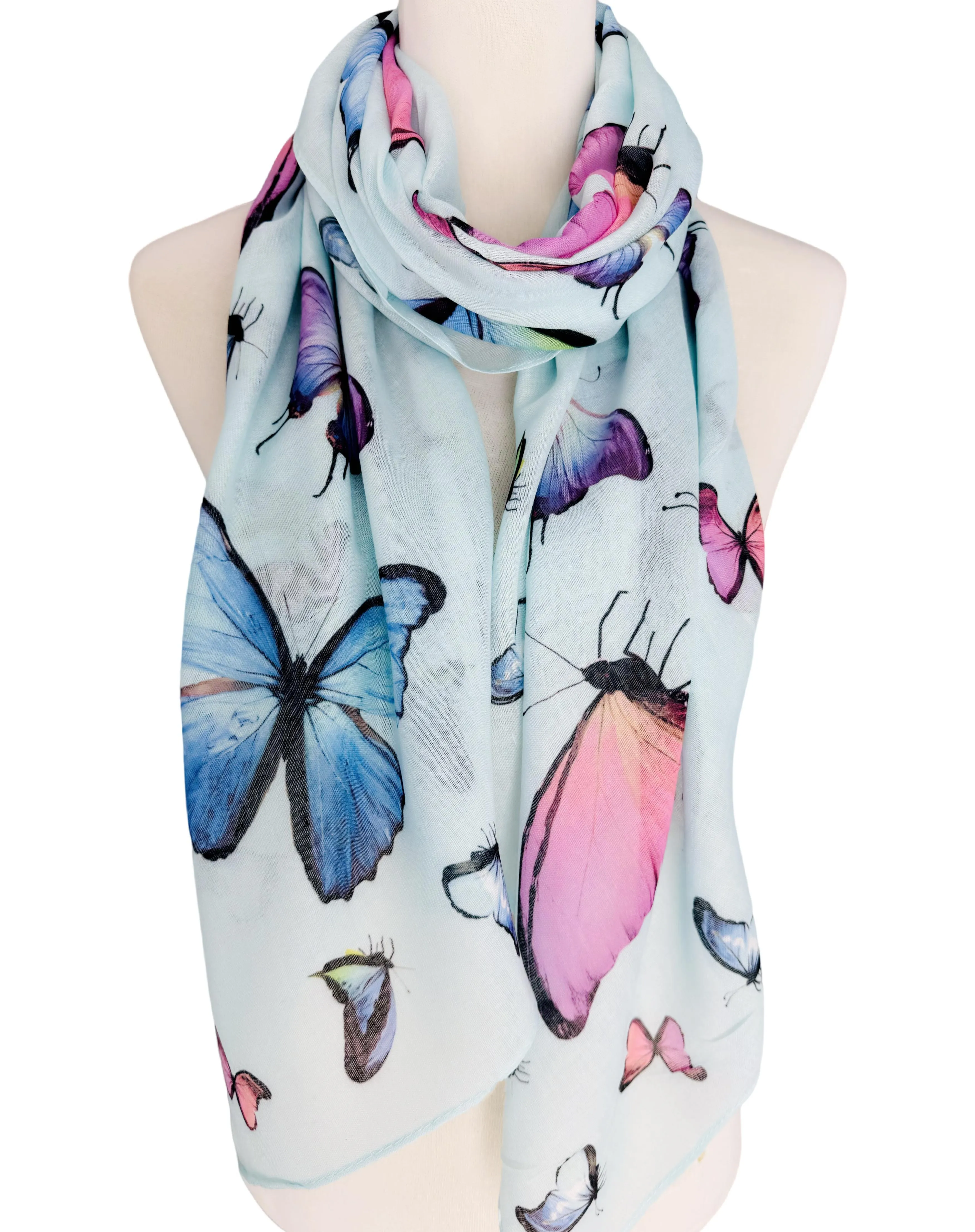 NEW 4 Colors--JC signature Beautiful Multicolor Butterfly Scarf