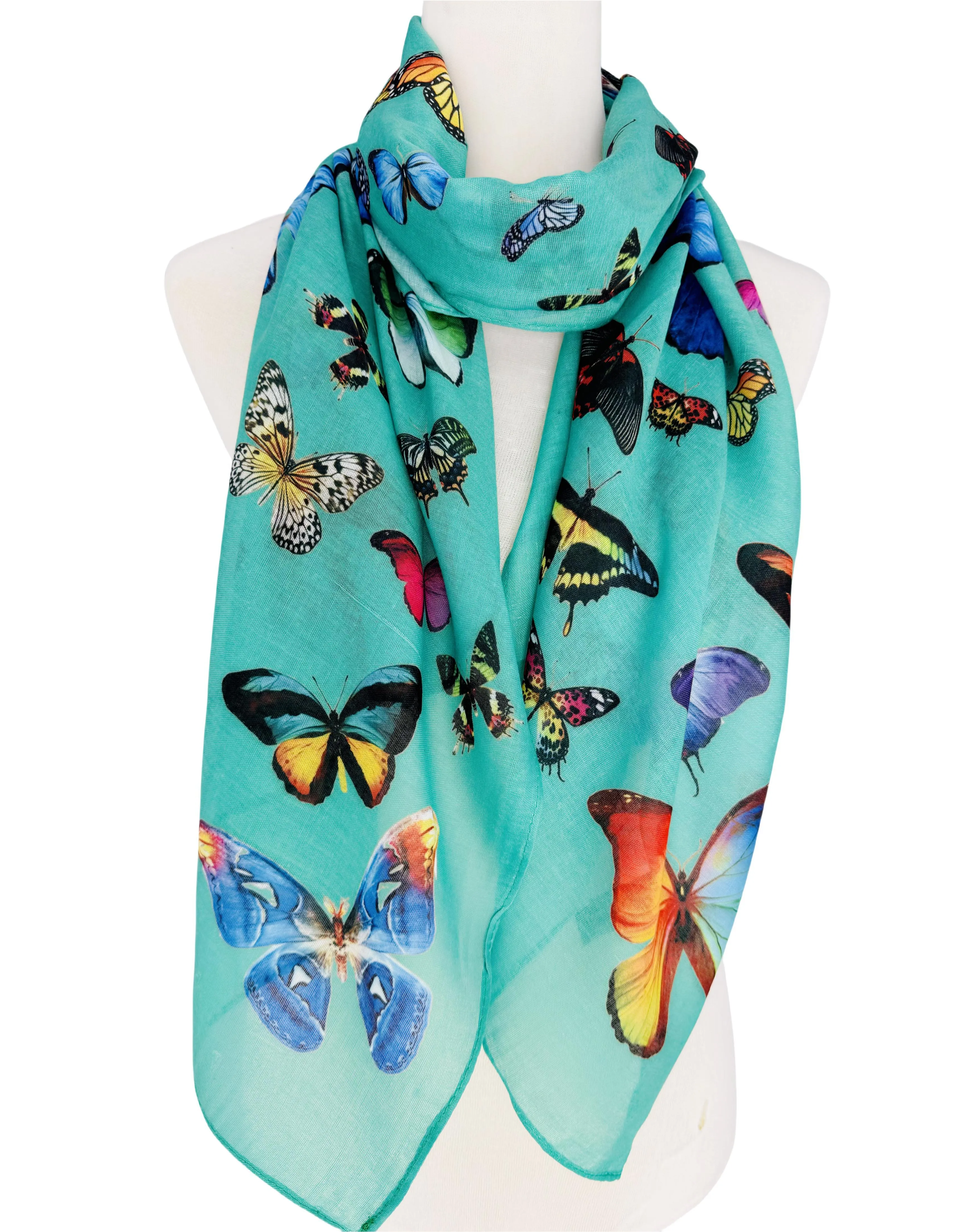 NEW 4 Colors--JC signature Beautiful Multicolor Butterfly Scarf