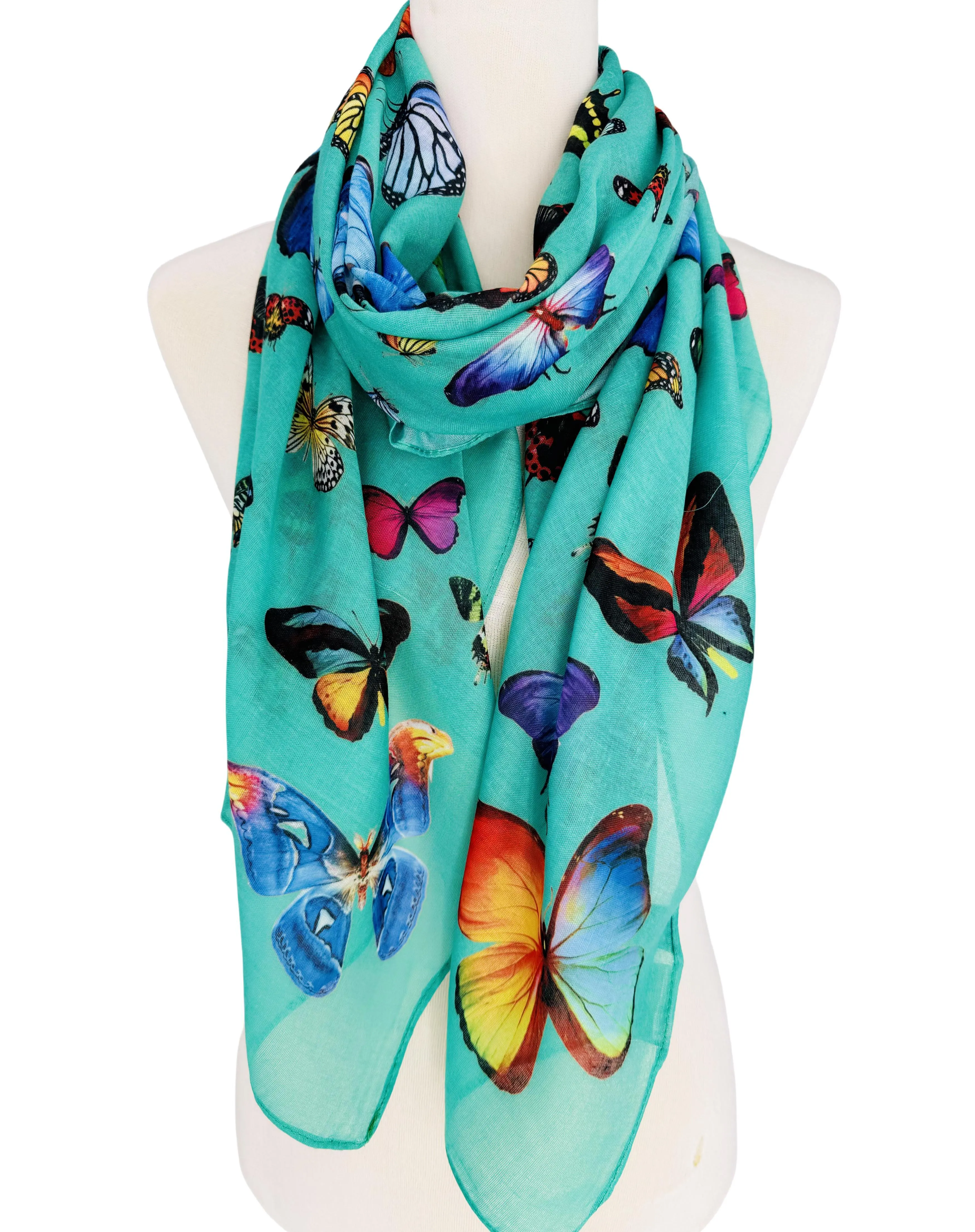 NEW 4 Colors--JC signature Beautiful Multicolor Butterfly Scarf