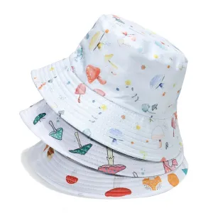 NEWBLOM Beach Sun Hat ,Mushroom Print Reversible Bucket Hat