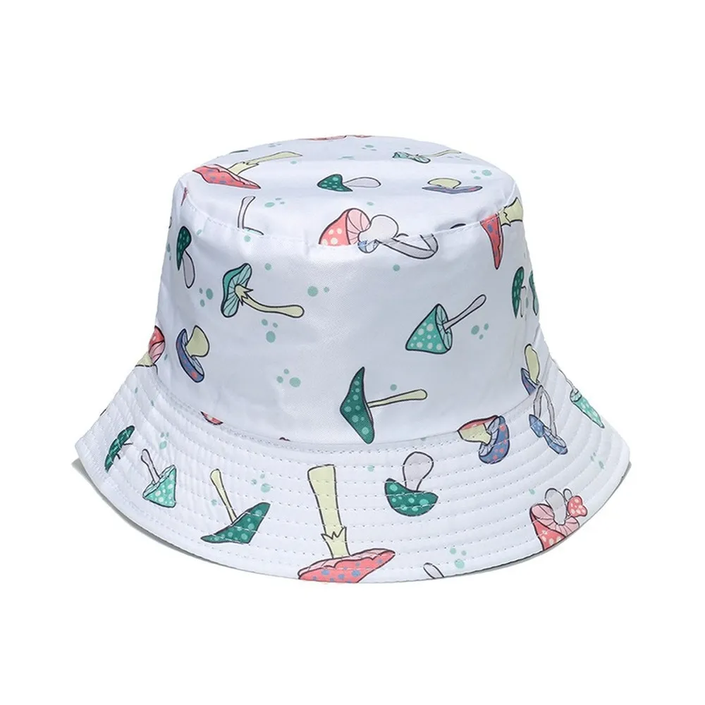 NEWBLOM Beach Sun Hat ,Mushroom Print Reversible Bucket Hat