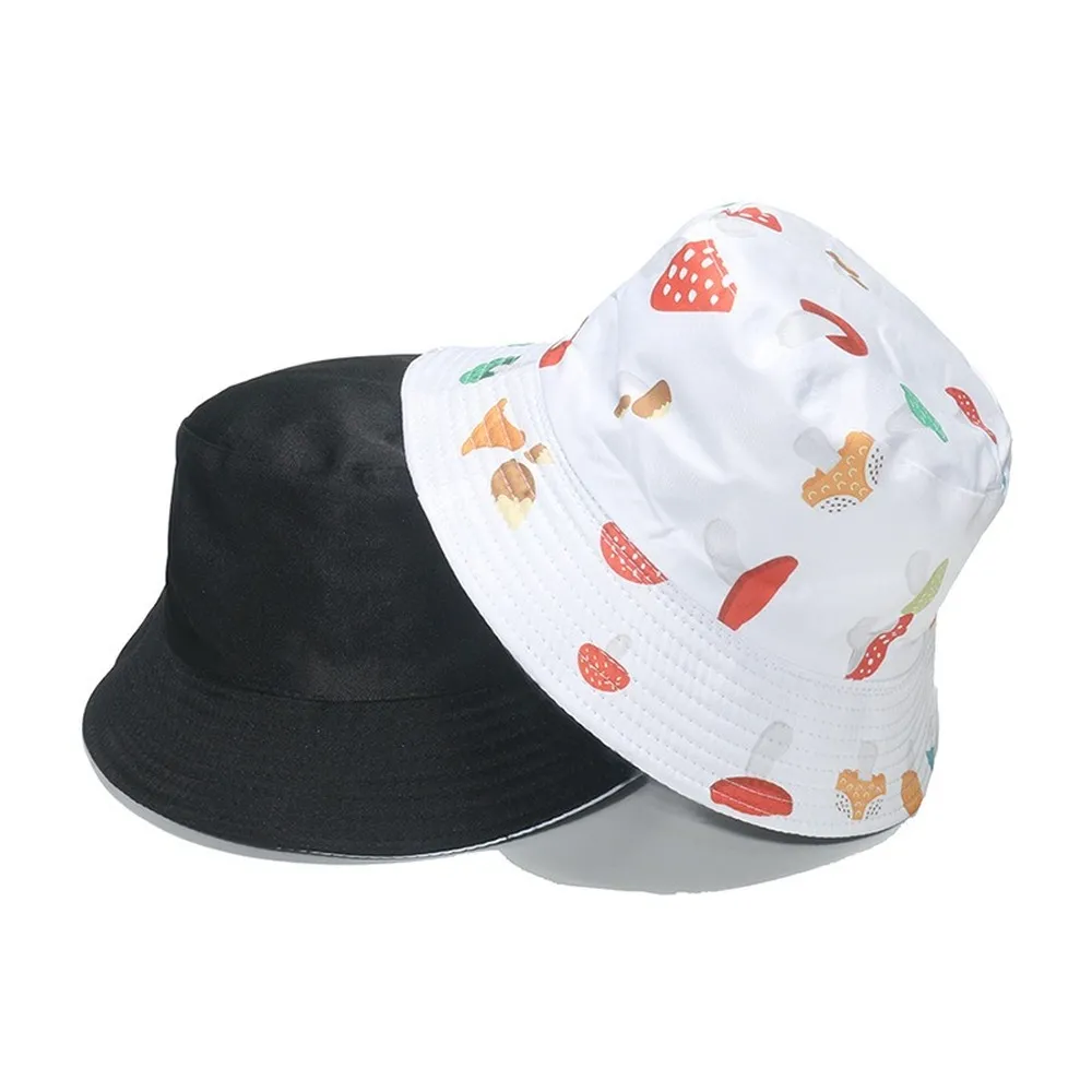 NEWBLOM Beach Sun Hat ,Mushroom Print Reversible Bucket Hat