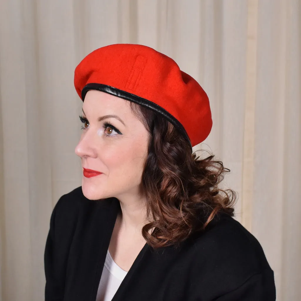 NWOT 1980s Red Military Beret