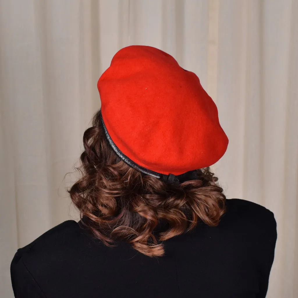 NWOT 1980s Red Military Beret