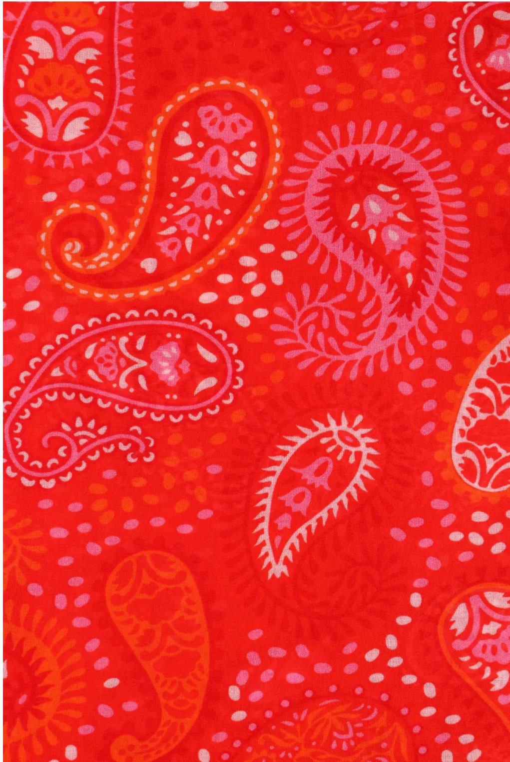 Paisley Print Sarong/Scarf | Red