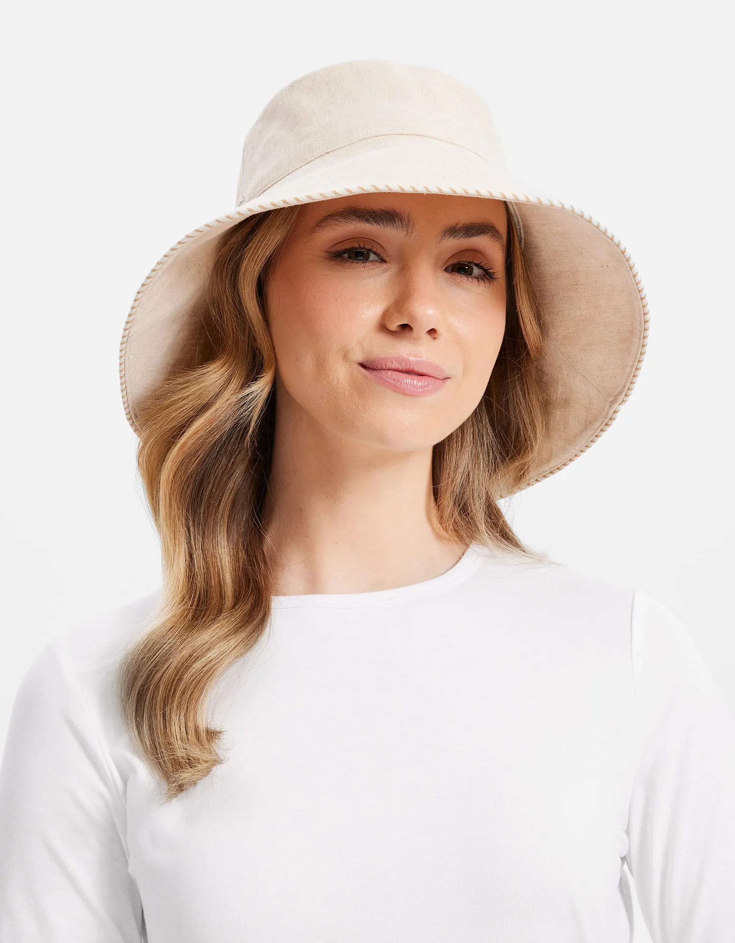 Palm Beach Cotton Linen Sun Hat UPF 50 