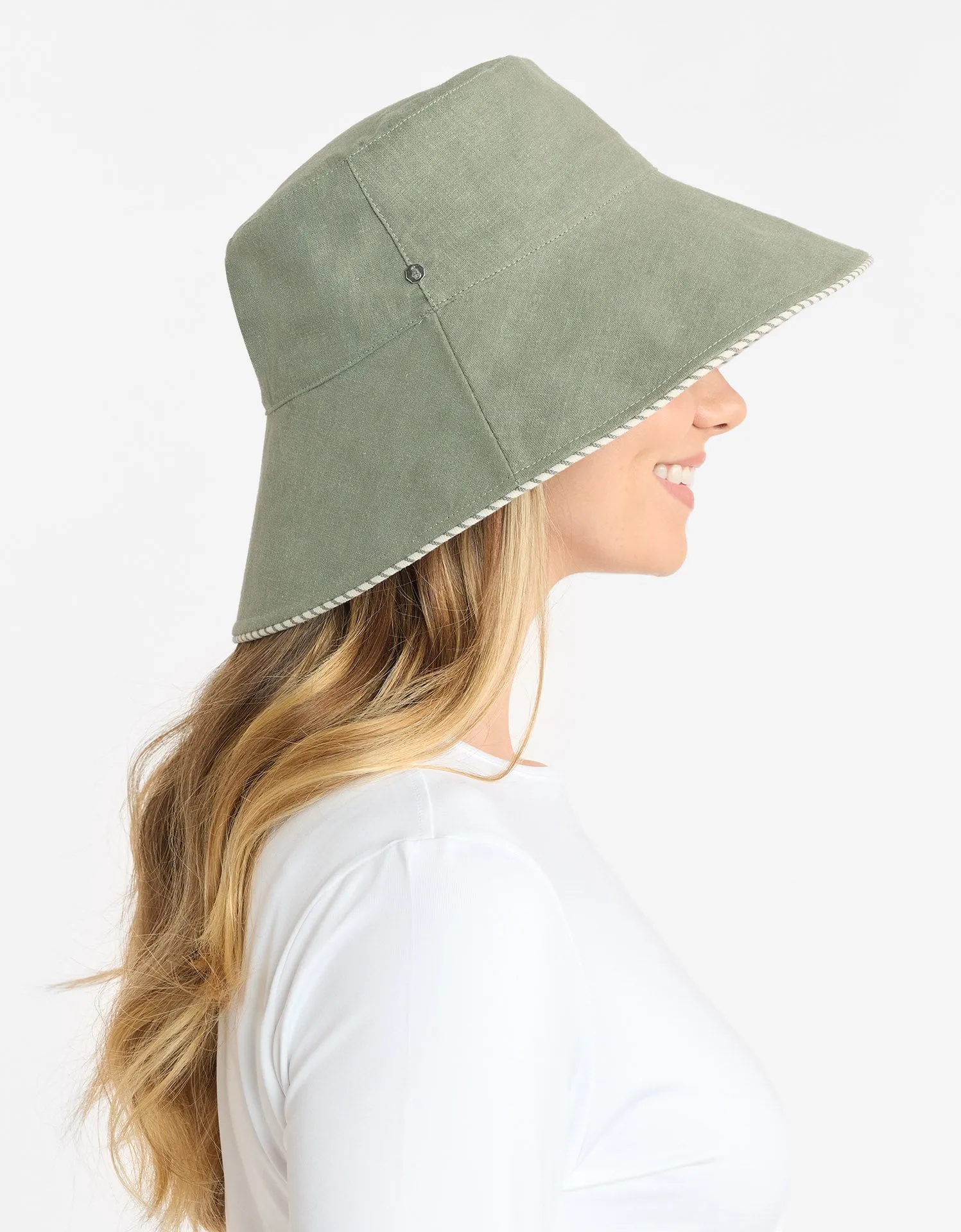 Palm Beach Cotton Linen Sun Hat UPF 50 