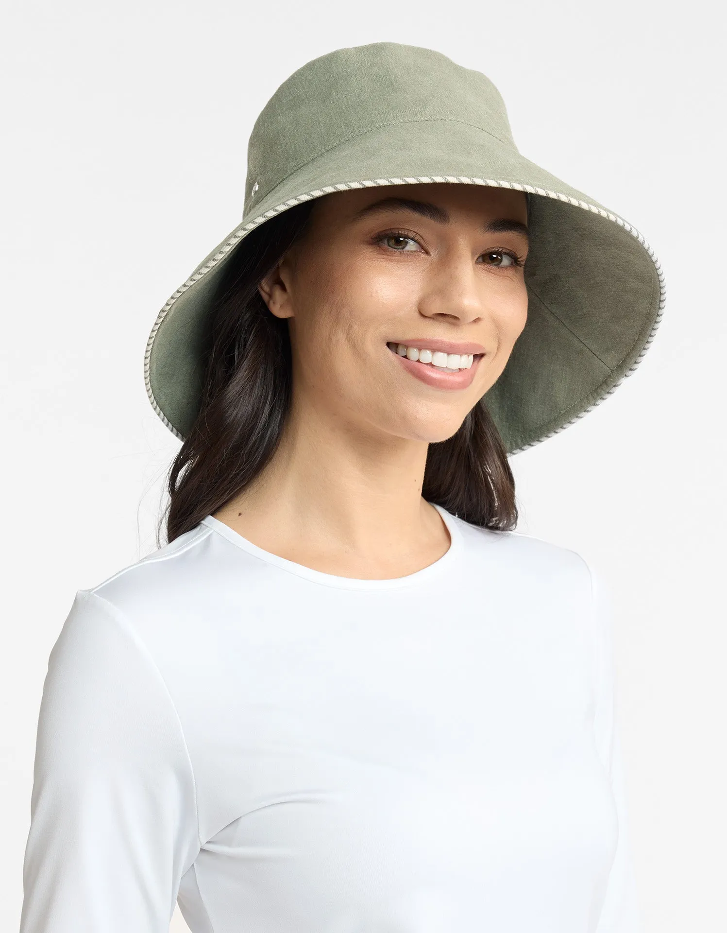 Palm Beach Cotton Linen Sun Hat UPF 50 