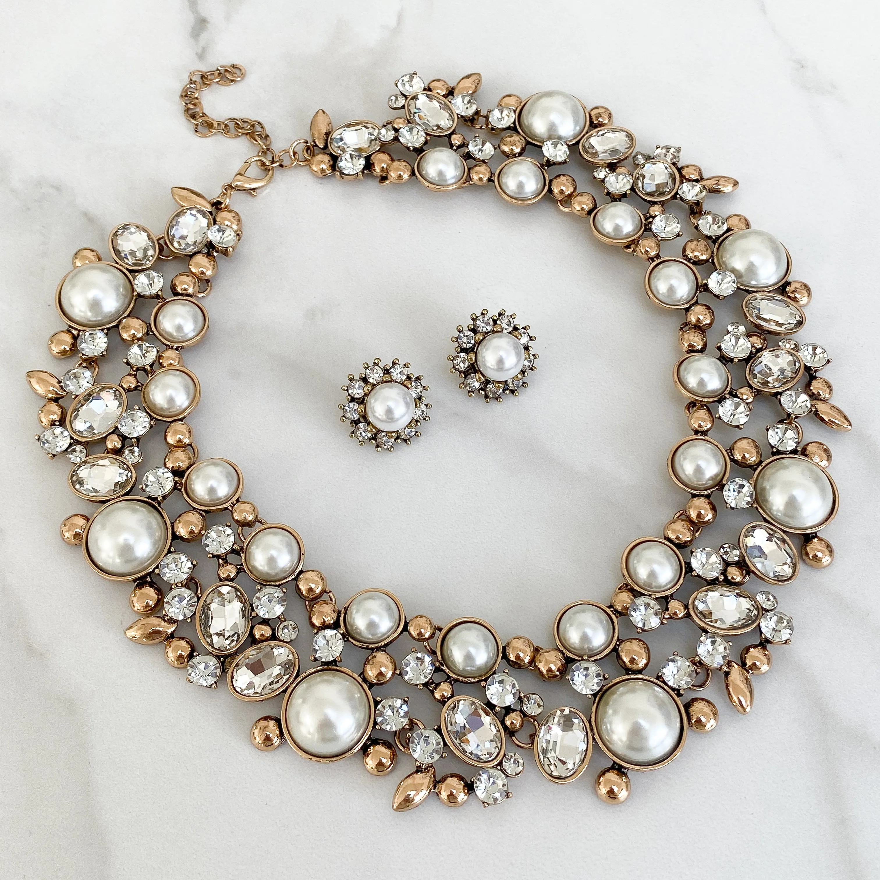 PARISA Pearl Necklace & Earring Set