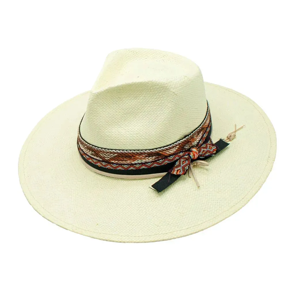 Peter Grimm Borrego - Wide Brim Straw Fedora Hat