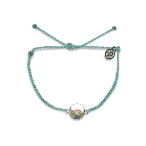 Pura Vida Bracelet Be A Rainbow Silver Seafoam One Size