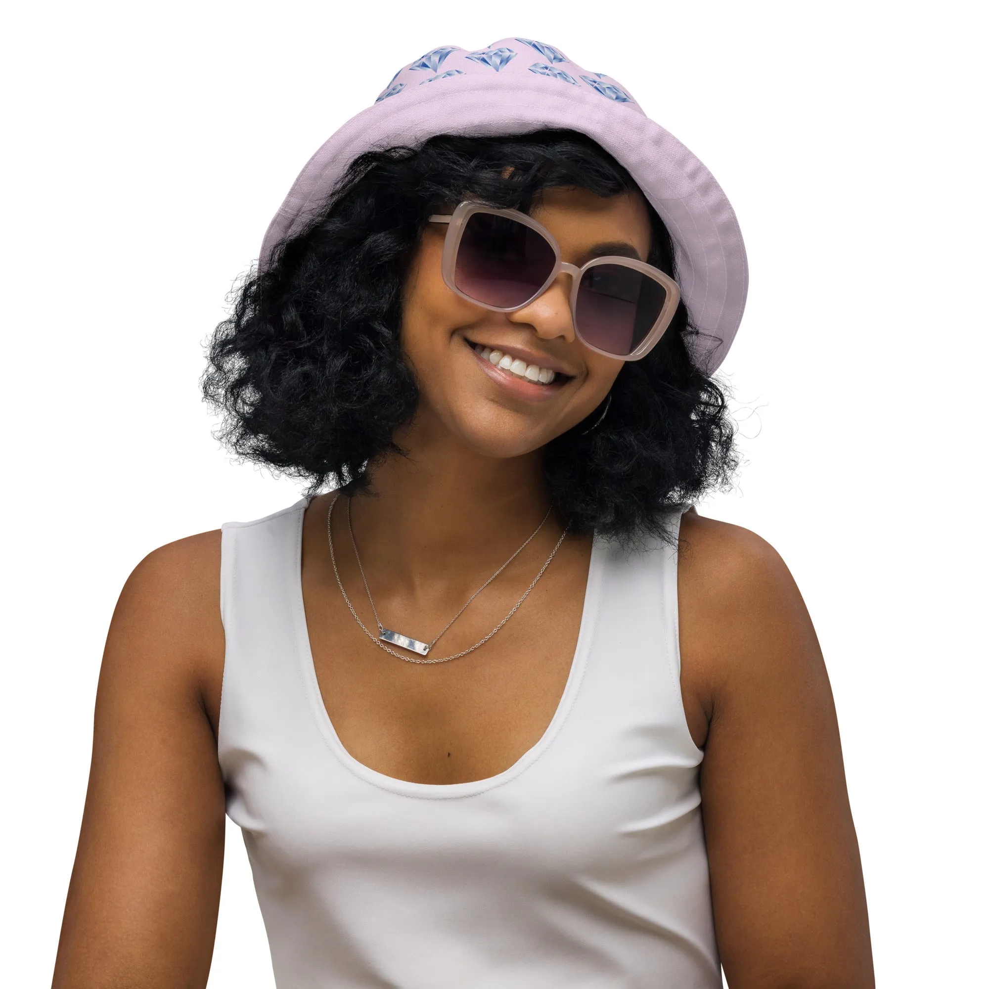 "Sparkling Love Diamond Affair" Collection - Designer Reversible Bucket Hat