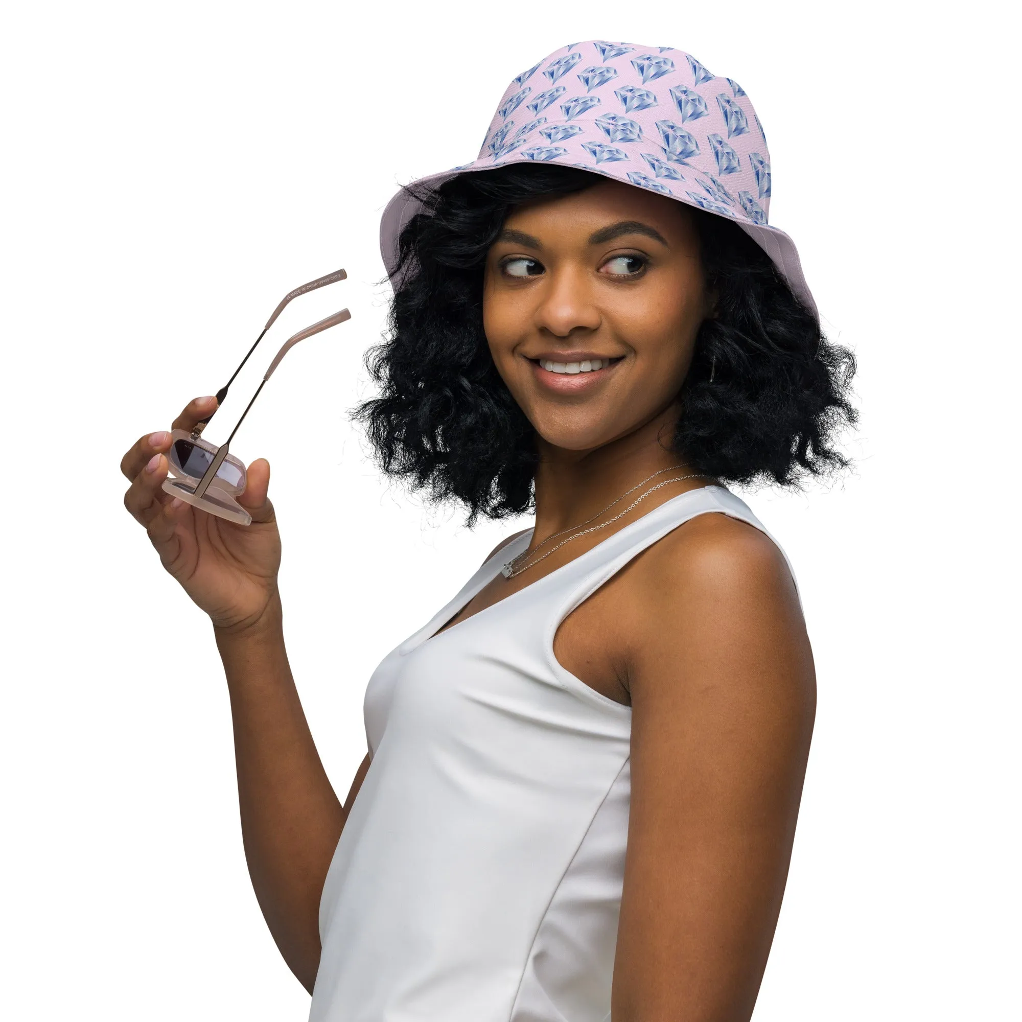 "Sparkling Love Diamond Affair" Collection - Designer Reversible Bucket Hat