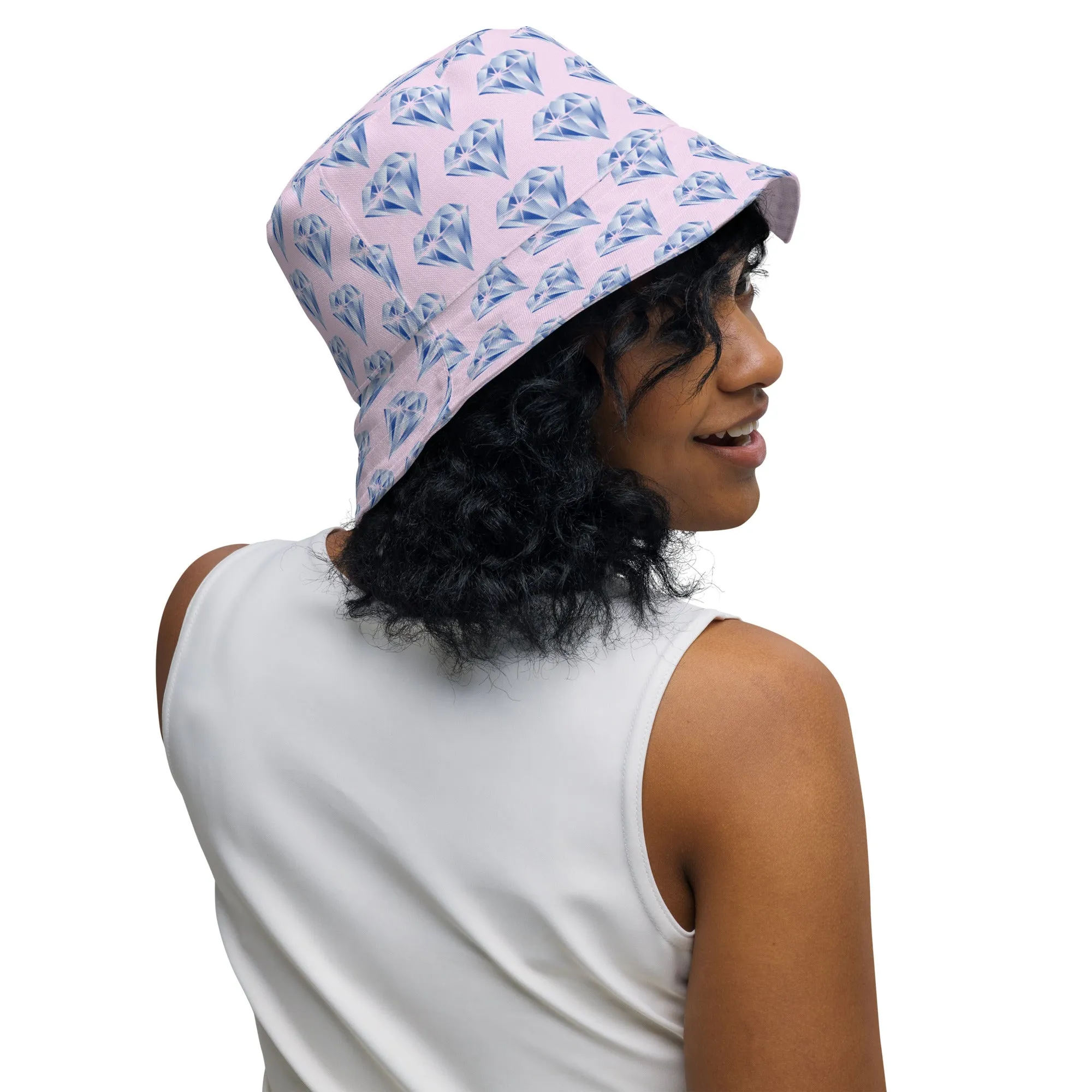 "Sparkling Love Diamond Affair" Collection - Designer Reversible Bucket Hat