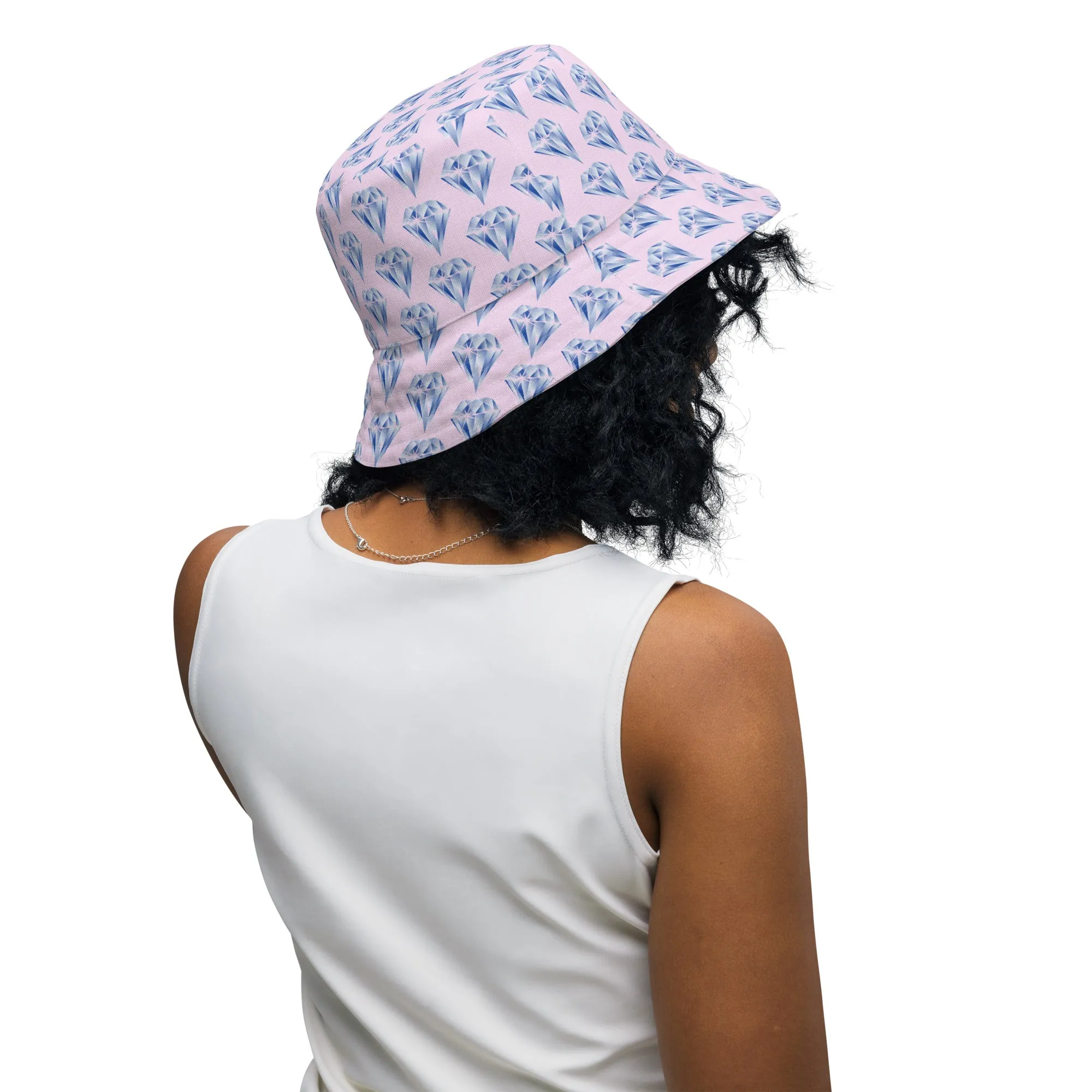 "Sparkling Love Diamond Affair" Collection - Designer Reversible Bucket Hat