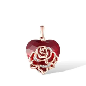 Romantic Rose Heart Pendant