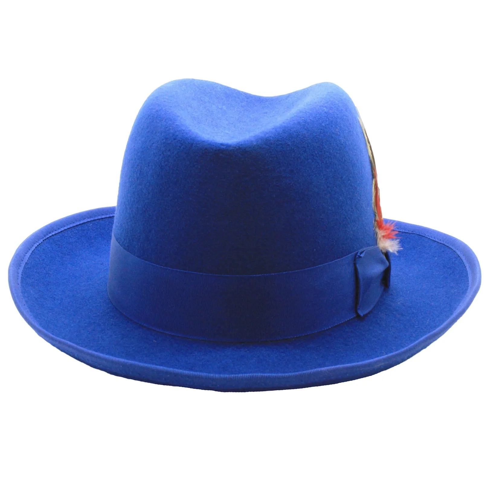 Royal Blue 100% Wool Australian Fur Felt Godfather Hat