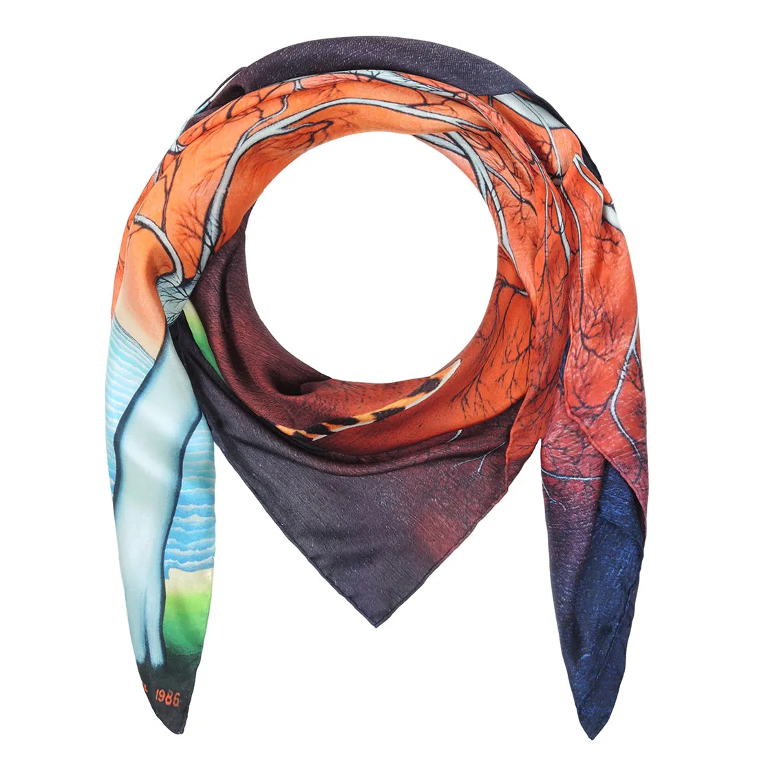 Silk Scarf - Leaping Jaguar