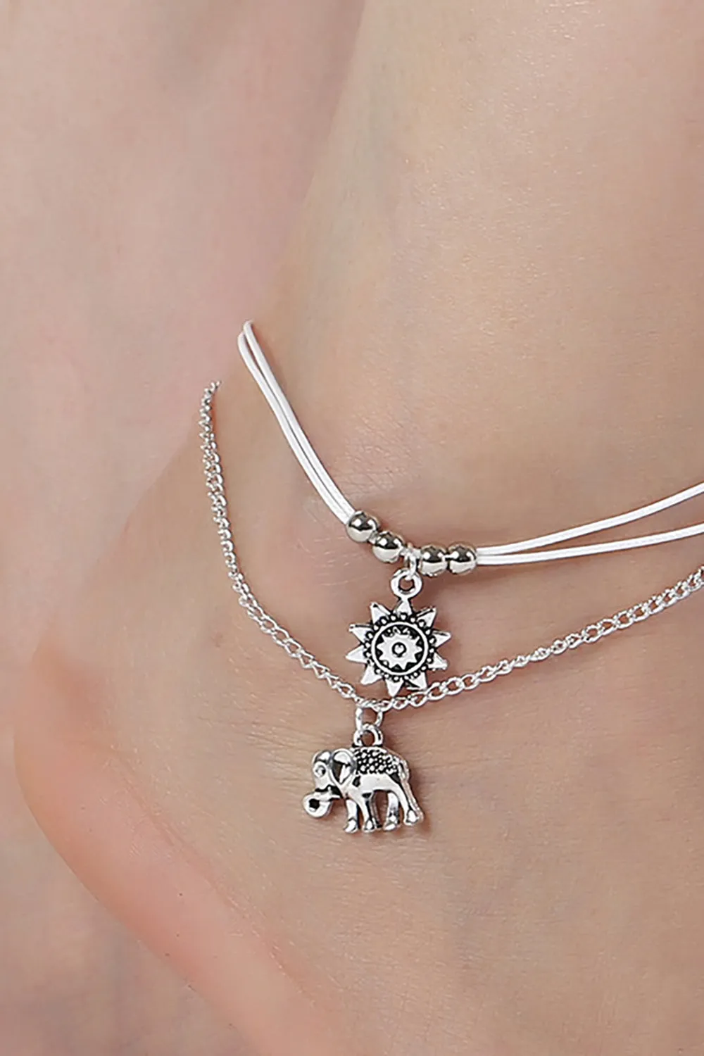 Silver Boho Style Anklet