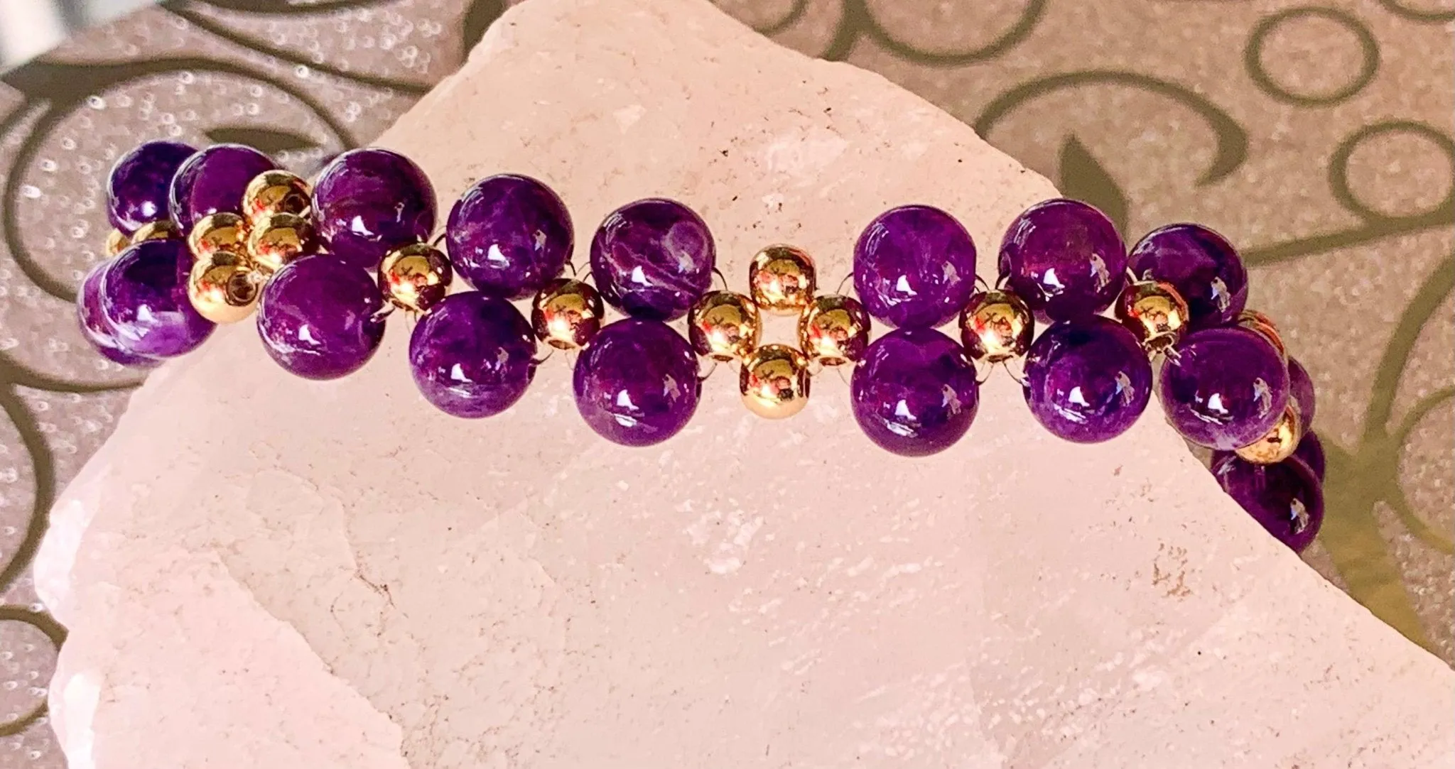 🔴SOLD🔴 Violet Handmade Genuine Amethyst Expandable Anklet