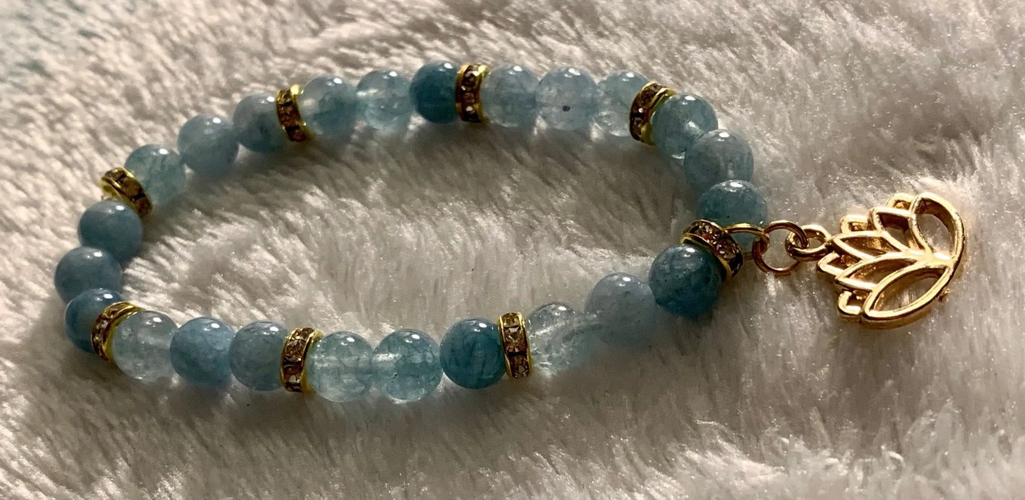 🔴SOLD🔴Amphitrite- Handmade Genuine Aquamarine Bracelet