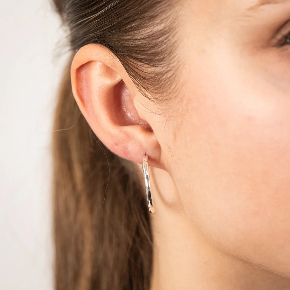 Sterling Silver Plain 20mm Sleeper Earring