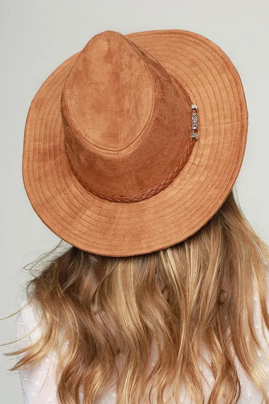 Tan Bead Strap Panama Hat