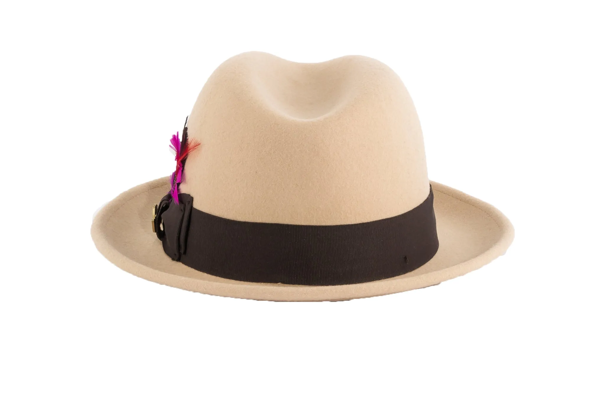 Tan Brooks Trilby 100% Australian Wool Felt Crushable Hat